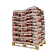 Laden Sie das Bild in den Galerie-Viewer, Premium Holzpellets ENplus A1 &amp; DIN Plus – 975 kg Palette (65 x 15 kg Säcke)