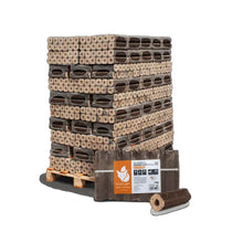 Laden Sie das Bild in den Galerie-Viewer, Heizfuxx PiniKay Octagon Hartholzbriketts – 960 kg Palette (96 x 10 kg) Premium Ofenbriketts mit extra langer Brenndauer