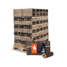 Laden Sie das Bild in den Galerie-Viewer, Heizfuxx PiniKay Quadro Hartholzbriketts – 960 kg Palette (96 x 10 kg) Premium Vierkant-Holzbriketts mit langer Brenndauer