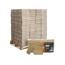 Laden Sie das Bild in den Galerie-Viewer, Heizfuxx RUF Classic White Hartholzbriketts – 960 kg Palette (96 x 10 kg) Premium Weißholz-Briketts mit langer Brenndauer